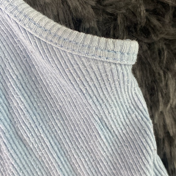 Baby blue ribbed tank top - Picture 5 of 16